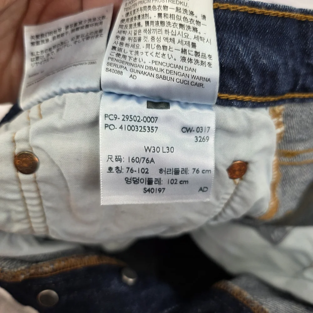 Levi's Men's Dark Blue Straight Leg Jeans